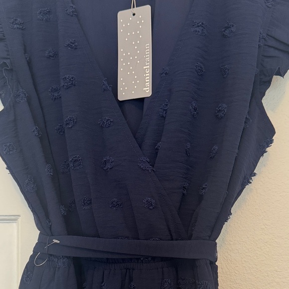 Daniel Rain Navy Swiss Dot Dress - Picture 5 of 9